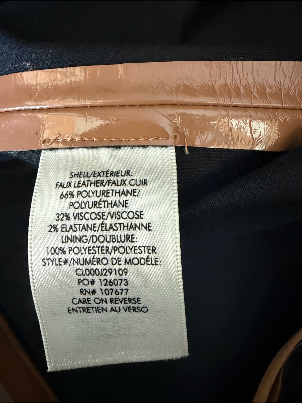 ALICE + OLIVIA Maddox Back Zip Vegan Leather Legging in Camel - Picture 6 of 12